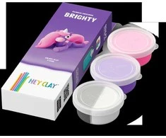 HEY CLAY Modeliuojantis molis Unicorn Brighty 3vnt