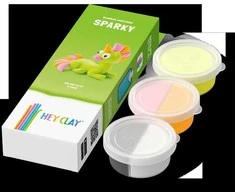HEY CLAY Modeliuojantis molis Unicorn Sparky 3 vnt