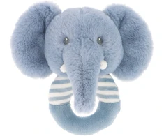 Keel Toys Keeleco Baby Ezra Elephant Ring Rattle, 14 cm