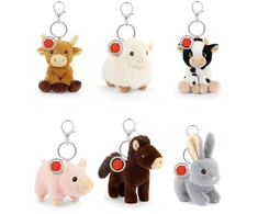 Keel Toys Pliušinis raktų pakabutis - ūkio gyvūnai, 12 cm