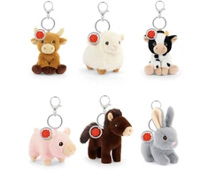 Keel Toys Keeleco Bag Charm: Farm, 12 cm - 6 designs