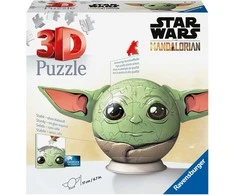 Ravensburger 3D Dėlionė 77 vnt. - Star Wars kamuolys - Grogu