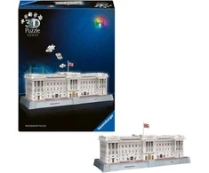 Ravensburger 3D dėlionė „Iconics“: Bakingamo rūmai (naktinis leidimas)