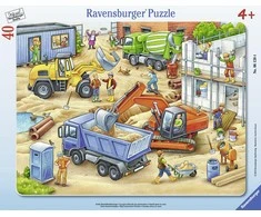 Ravensburger Dėlionė 40 vnt. - Didelės statybinės transporto priemonės