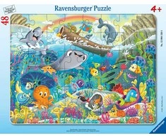Ravensburger Dėlionė 48 vnt. - Laimingi jūros gyvūnai