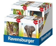 Dėlionė Ravensburger mini galvosūkis 54 vnt. egzotiški gyvūnai