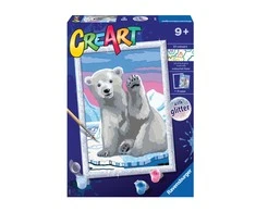 Tapymas pagal skaičius CreArt Pawsome Polar Bear su blizgučiais 20079 Ravensburger