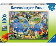 Ravensburger Dėlionė 100 vnt. - Pasaulio gyvūnai