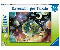 Ravensburger "XXL" Dėlionė 100 vnt. - Žaidimų aikštelė kosmose