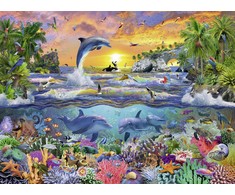Ravensburger Dėlionė 100 vnt. - Delfinai