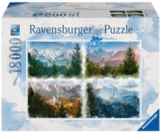 Ravensburger Dėlionė 18000 vnt. - Neišvanšteino pilis 4-iuose metų laikuose