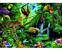 Ravensburger Dėlionė 200 vnt. - Gyvūnai džiunglėse