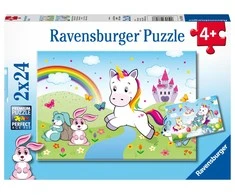 Ravensburger Dėlionė 2x24 vnt. - Vienaragis