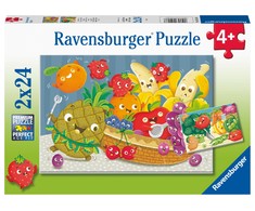 Ravensburger Dėlionė 2x24 vnt. - Švieži vaisiai ir daržovės