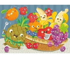 Ravensburger Dėlionė 2x24 vnt. - Švieži vaisiai ir daržovės