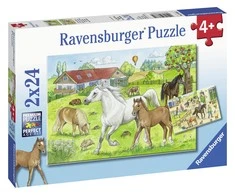 Ravensburger Dėlionė 2x24 vnt. - Arkliai