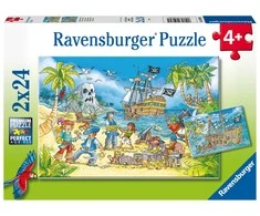 Ravensburger Dėlionė 2x24 vnt. - Piratai