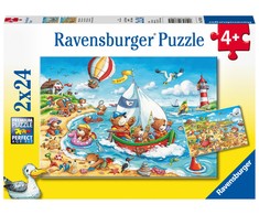 Ravensburger Dėlionė 2x24 vnt. - Atostogos prie jūros