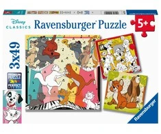 Ravensburger Dėlionė 3x49 vnt. - Disney personažai
