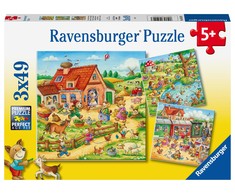 Ravensburger Dėlionė 3x49 vnt. - Atostogos kaime