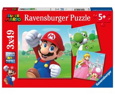 Ravensburger Dėlionė 3x49 vnt. - Super Mario