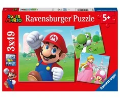 Ravensburger Dėlionė 3x49 vnt. - Super Mario