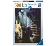Ravensburger Dėlionė 500 vnt. - Juoda katė ir varnas