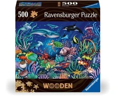 Ravensburger Medinė dėlionė 500 vnt. - Spalvingas jūros pasaulis