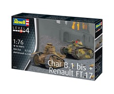 Revell plastikinis modelis Char. B.1 bis ir Renault FT.17 1:76