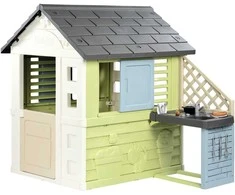 SMOBY Life lauko namelis PRETTY su virtuvėle ir 17 priedų