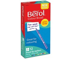 Dėlionė TTS Berol Spalvoti plataus antgalio rašikliai, 12 vnt