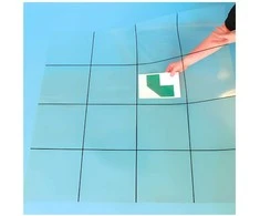 TTS Universalus permatomas tinklelio kilimėlis robotikai ir matematikai