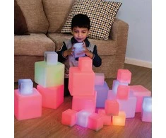 TTS Sensory ICT Glow Construction Blocks 12pk