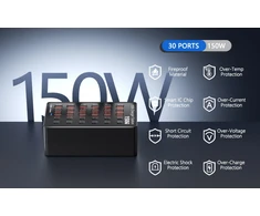 TTS USB Charging Station 150W 30-Port USB-C and USB-A