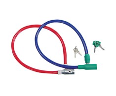 Mega Linka 550 mm PVC plieno lynas, spyna su raktu, dengtas plastiku.