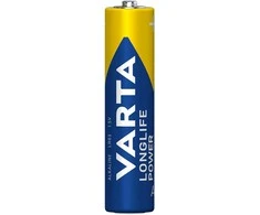 24x LR03 AAA 1,5 V šarminės Varta „Longlife Power“ baterijos, pakuotė be plastiko