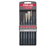 Zestaw Rinkinys Perforatorių, kaltų ir centrinio skylmušo rinkinys, 6 dalys, proline