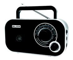 Nešiojamasis analoginis AM/FM radijas BLOW RA12 juodos ir baltos spalvos