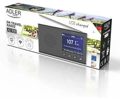 Kelioninė radija ADLER AD-1198 su laikrodžiu ir Bluetooth