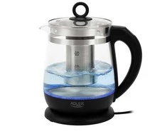 Adler | Virdulys | AD 1299 | Electric | 2200 W | 1.5 L | Glass | 360° rotational base | Juodas