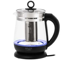 Adler | Virdulys | AD 1299 | Electric | 2200 W | 1.5 L | Glass | 360° rotational base | Juodas