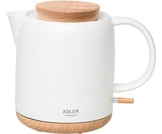 Adler Electric Virdulys | 1304 m. AD | Elektrinis | 1200 W | 1 L | Keramika | 360° sukamasis pagrindas | Baltas