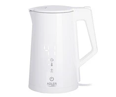 Adler | Virdulys | AD 1345w | Electric | 2200 W | 1.7 L | Nerūdijantis plienas | 360° rotational base | Baltas