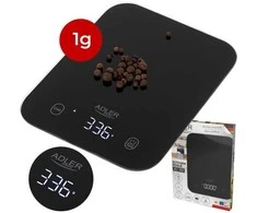 Virtuvinės svarstyklės Adler Kitchen Scale | AD 3181b | Graduation 1 g | Ekranas type LED | Juodas