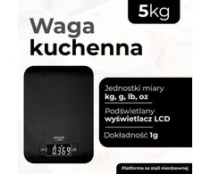 Virtuvinės svarstyklės Adler virtuvės svarstyklės | AD 3183b | Graduacija 1 g | Juodas