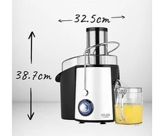 Sulčiaspaudė Adler | Juicer | AD 4128 | Type Juicer maker | Matt Juodas/Baltas | 1000 W | Greičių skaičius 2