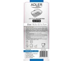 Adler AD 6736 Air Fryer silikoninis padėklas | 19,8 cm x 13,1 cm | daugkartinio naudojimo | maistinis silikonas be bpa