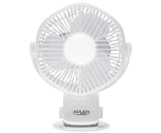 Adler AD 7335 Wentylator akumulatorowy 5?/12,7cm su klipsem - usb / led