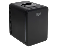 Adler AD 8084 juodas mini šaldytuvas 4 l | vėsinimas ir šildymas | namams ir automobiliui | Peltier sistema