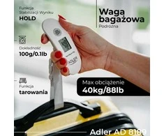 Virtuvinės svarstyklės Elektron.bagažo svarstyklės ADLER AD-8189